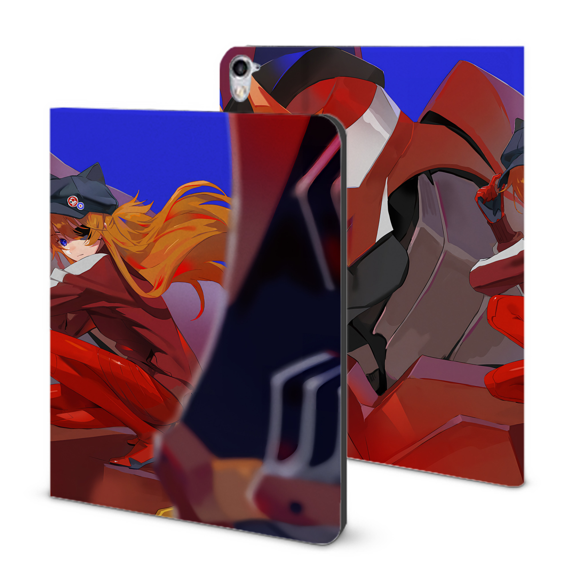 （画像用） EVA 新世紀エヴァンゲリオン IPad ケース ブック型 PUレザー TPU 耐衝撃 軽量 薄型 ペン収納なし 全面保護 IPad 各モデル対応